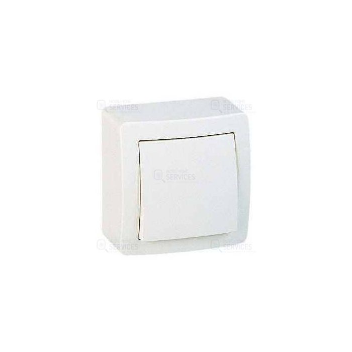 Interrupteur applique simple blanc