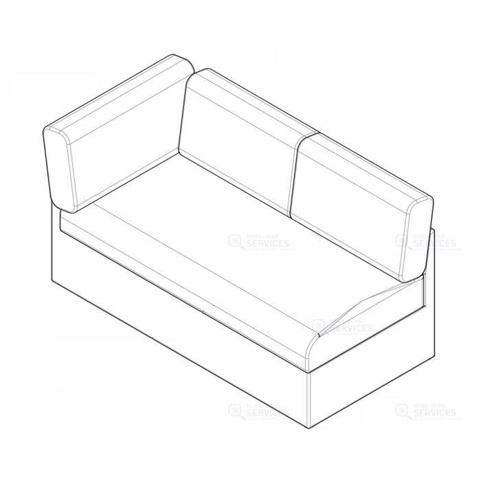 Canape angle avec coffre 1545x780x878