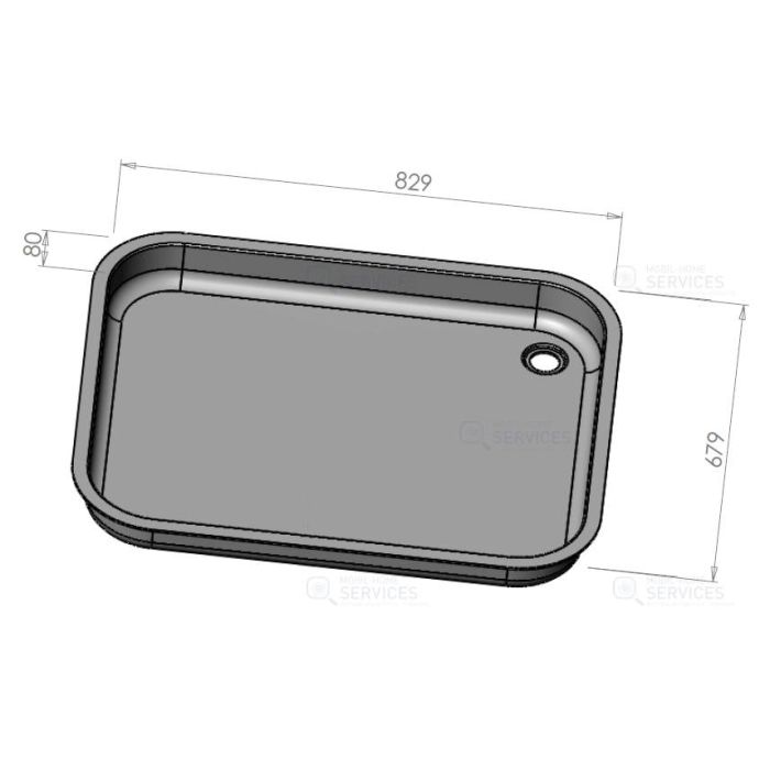 Renfort de bac à douche SUN ROLLER Modèle A Rectangulaire