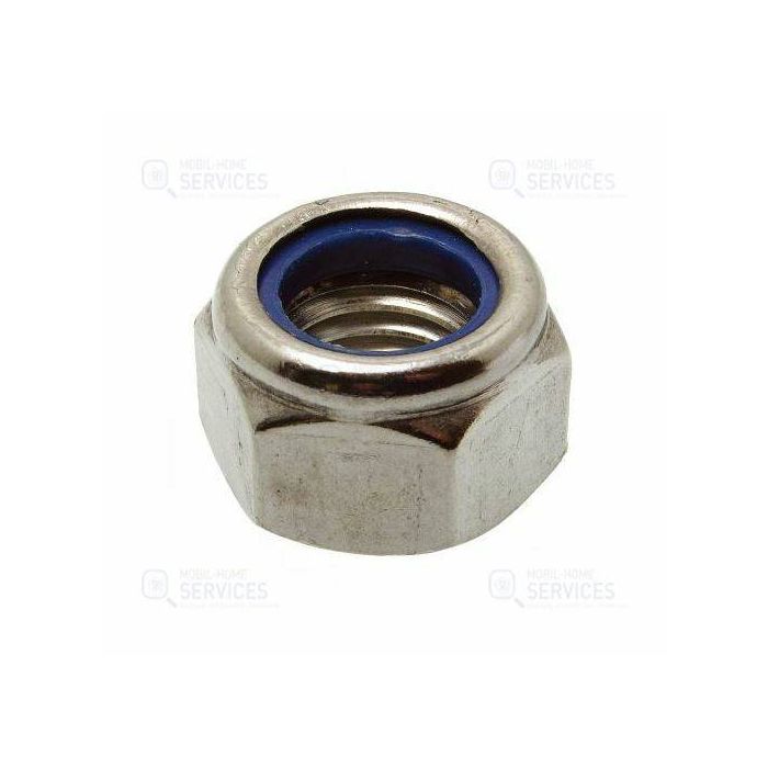 Écrou hexagonal indesserable avec bague Nylon inox M4