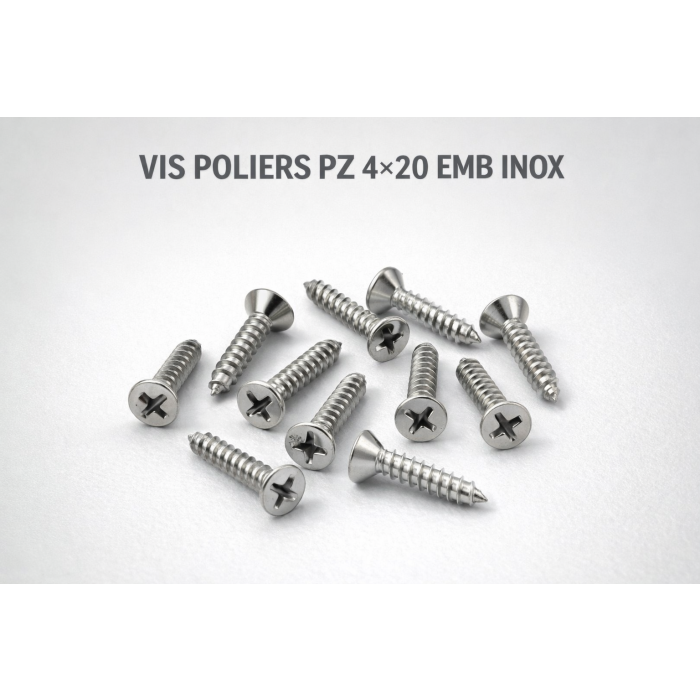 Fish screws PZ 4 × 20 mm Stainless Steel
