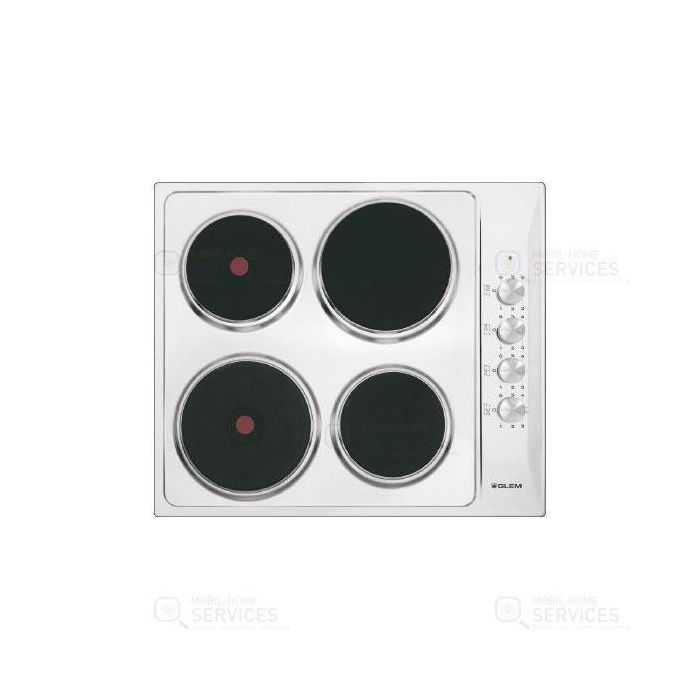 Plaque de cuisson blanche 4 feux électrique émaillée