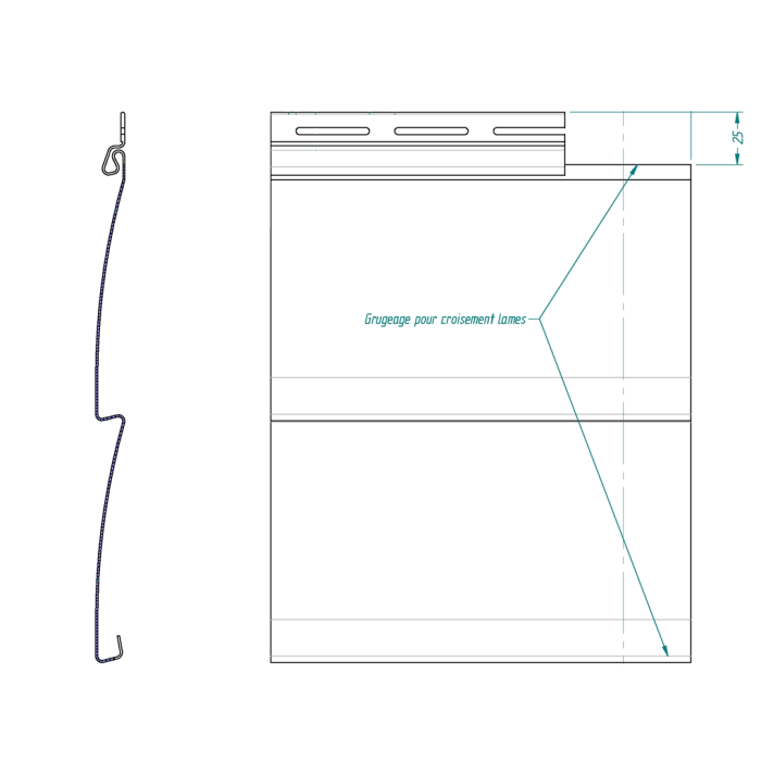 Bardage vinyle hauteur 230 mm