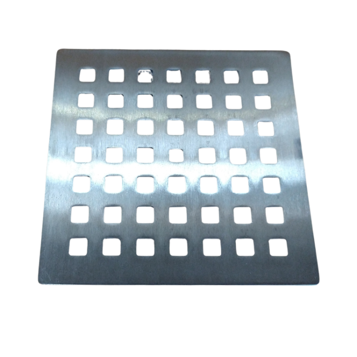 Grille carrée pour bonde de douche