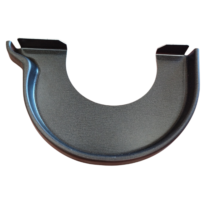 Embout droit demi-rond pour gouttière aluminium 270mm