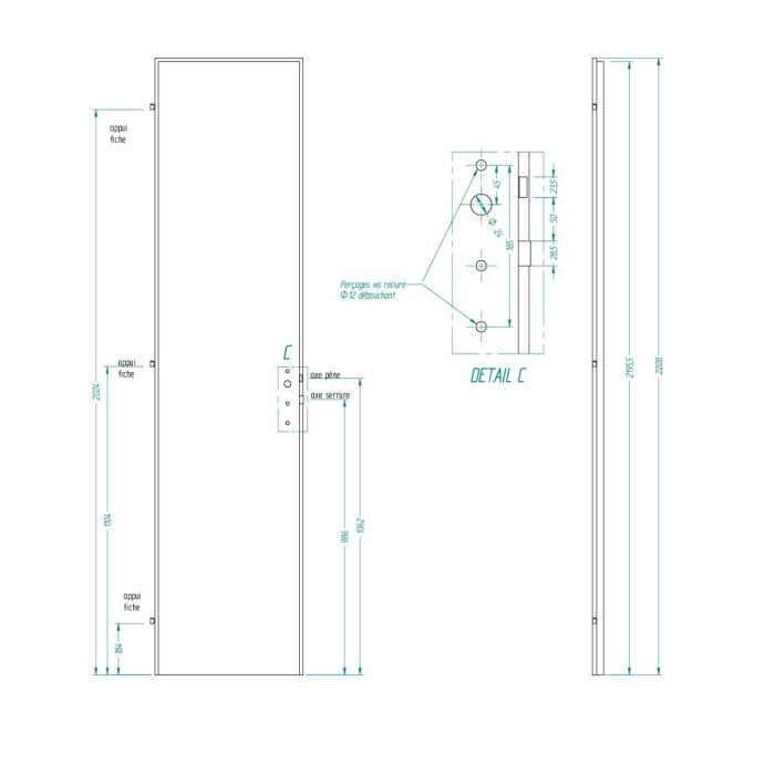 PORTE ISO GP 2208x530x40
