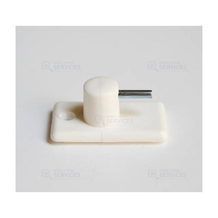 Soporte para barra de cortina blanco