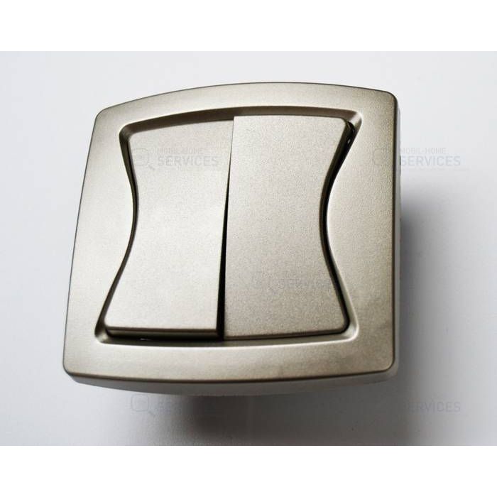 Double divine recessed switch White