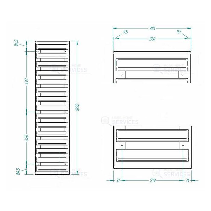 Volet décoratif 1092X281 en PVC