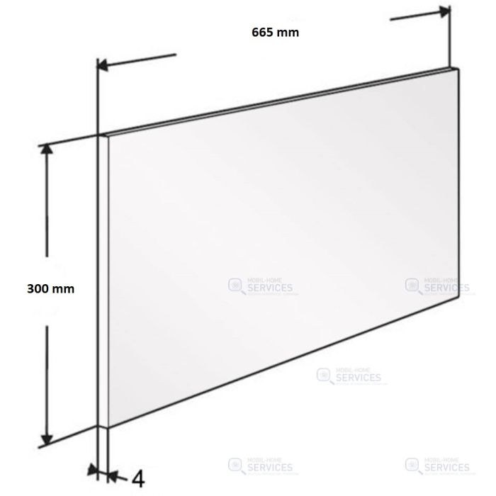 Crédence verre 170510 L665 x H300 x 4