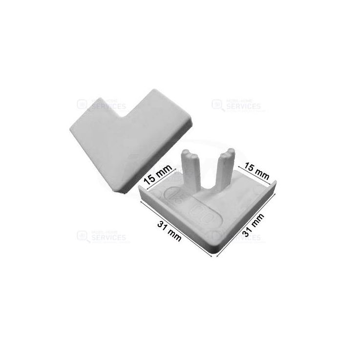 White angle for interior window frame finishing