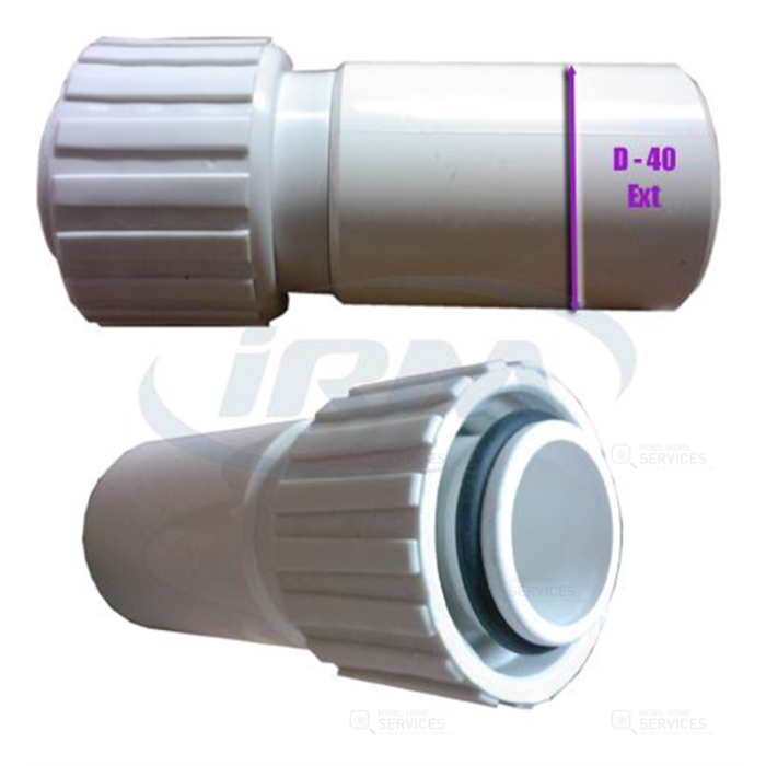Raccord à coller pour flexible d'évacuation M40