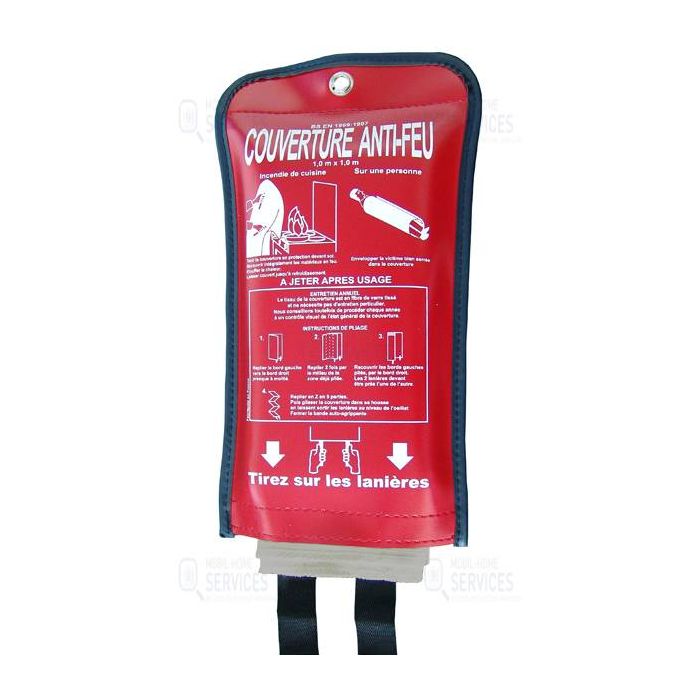 Couverture anti feu 1 M X 1 M Etui souple
