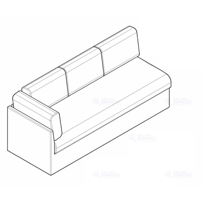 Canape angle avec coffre 2065x780x878