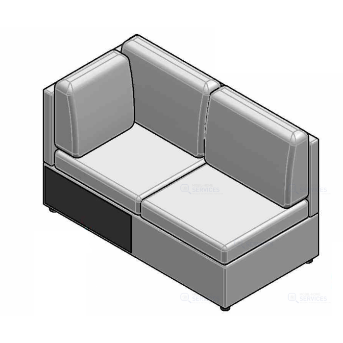 Module droit + coffre 1435x740x925