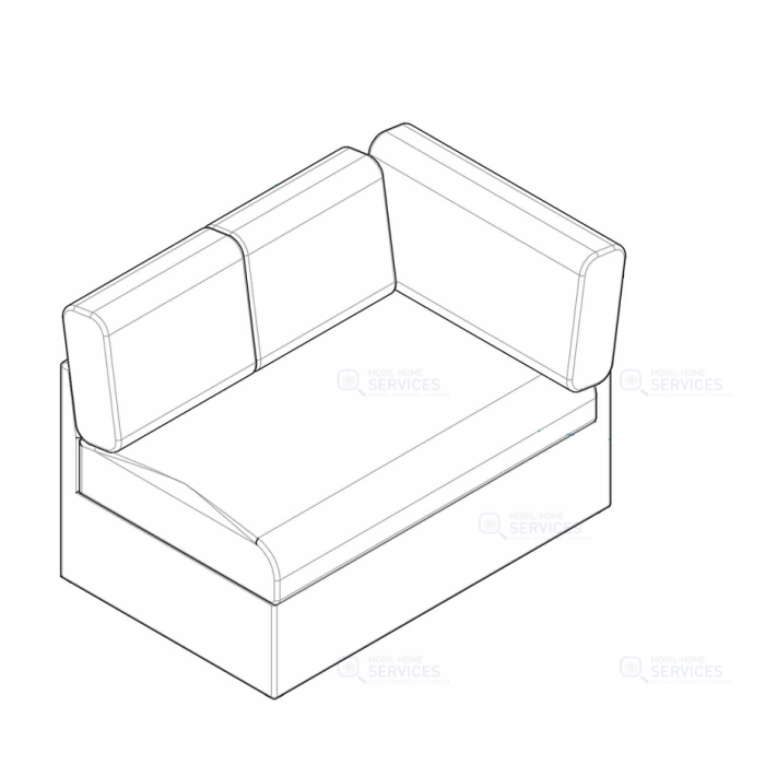 Canape angle avec coffre 1195x780x878