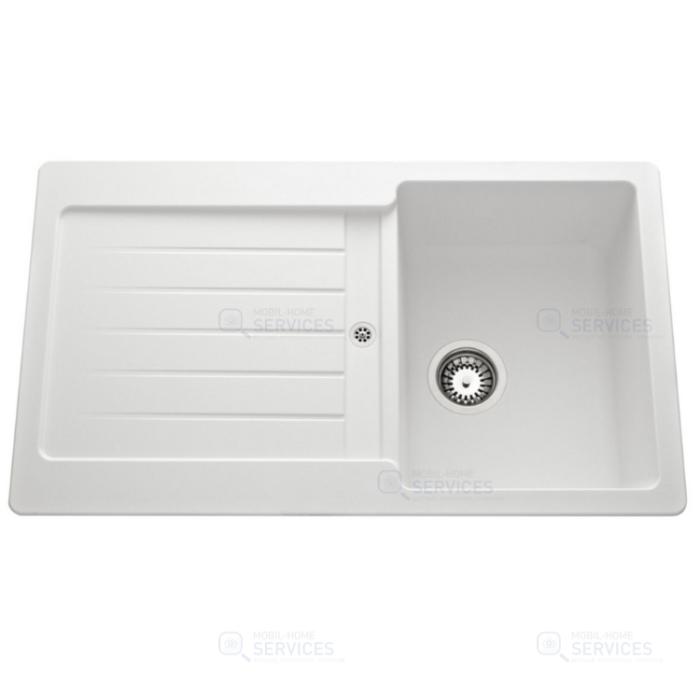 Evier 860 x 435 résine 1 cuve 1 égouttoir
