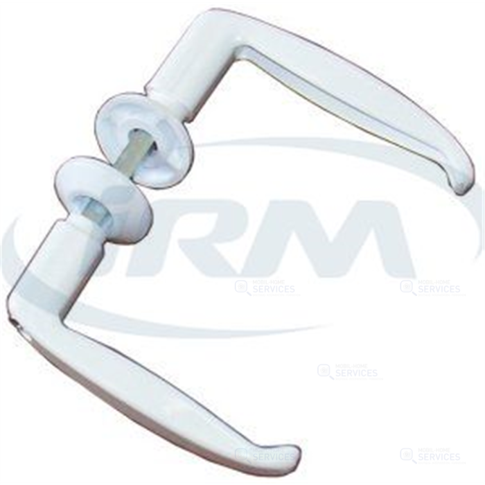 Béquille double laqué blanc RAL 9010