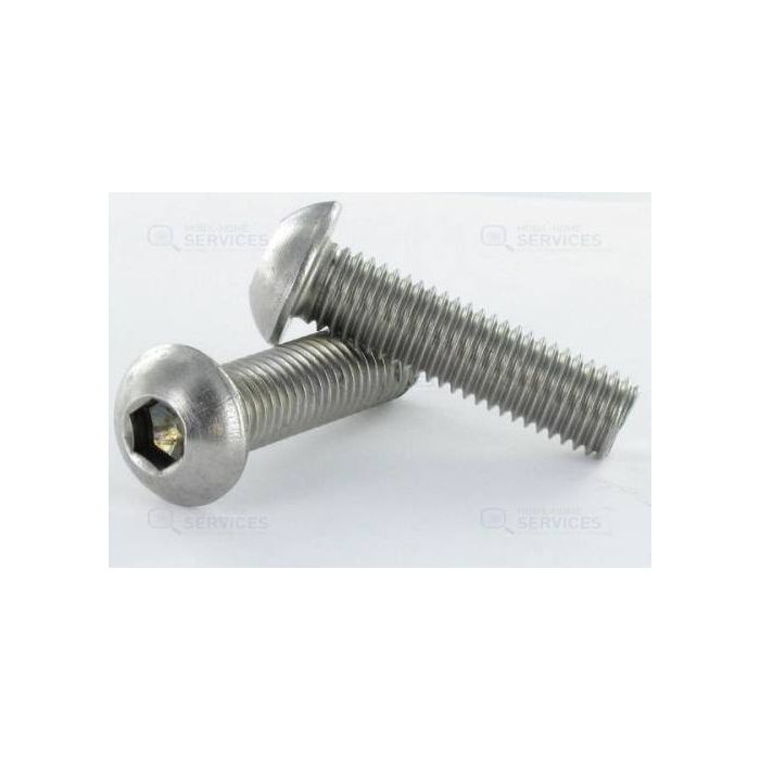 Vis inox M4X10 métaux tête bombée avec empreinte hexagonal