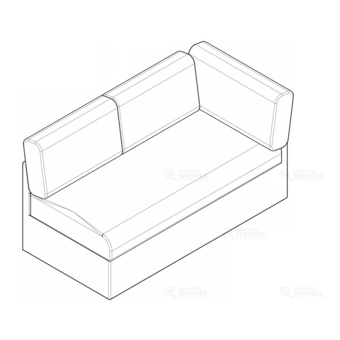 Canape angle avec coffre 1545x780x878