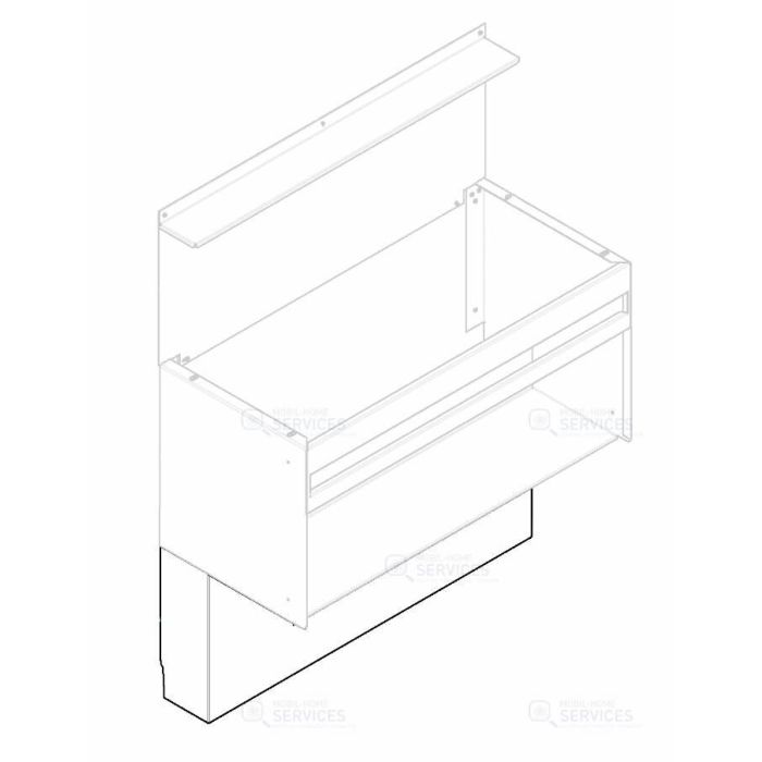 Cache tuyau meuble sous vasque 890 x 173.5 x 397