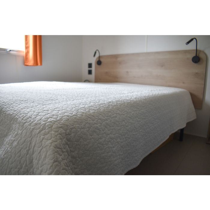 Dessus de lit 80x190 blanc/blanc