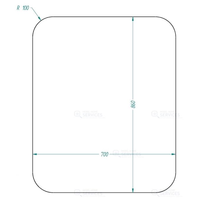 Miroir arrondi 860x700