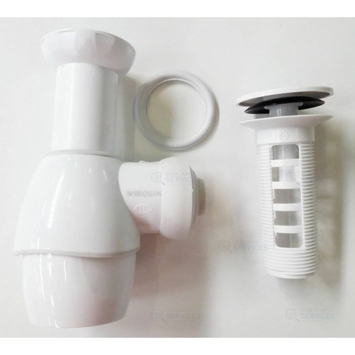 Siphon + Scarico Pop Up + Tappo bianco