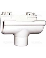 Naissance centrale a coller en PVC blanc pour gouttière