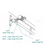 Tringle voilage D16 1160mm