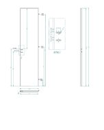 Porte de communication ISO 2233 x 530 droite poussante