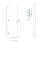 Porte de communication ISO 2233 x 530 gauche poussante