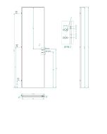 Porte de communication ISO 2233 x 630 gauche poussante