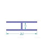 Profil H 25x5 LG 2240