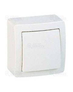 Interrupteur applique simple blanc