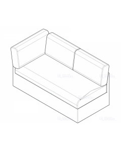 Canape angle avec coffre 1545x780x878