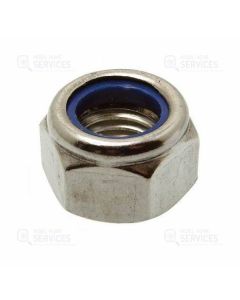 Écrou hexagonal indesserable avec bague Nylon inox M4