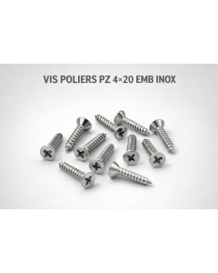 Vis poeliers PZ 4 × 20 mm Inox