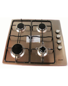 Plaque gaz 4 feux inox + Piezzo + thermocouple
