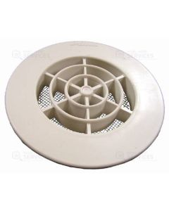 Grille aération ronde blanche