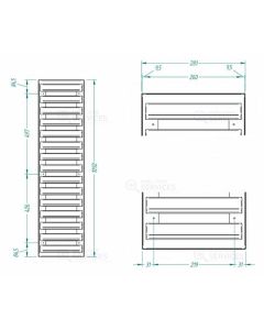 Volet décoratif 1092X281 en PVC