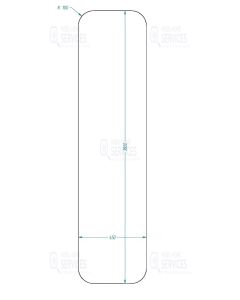 Miroir arrondi 1800x450
