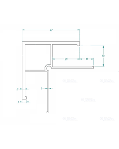 Profilé d'angle de Mobil-home