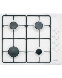 Plaque gaz 4 feux thermocouple + piezzo Blanc