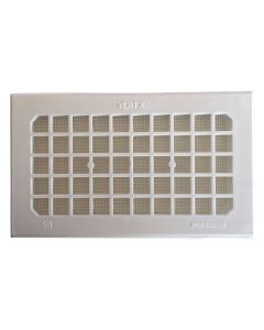 Grille aération plastique blanc 143x83